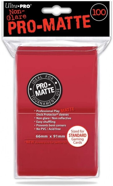Ultra Pro Pro-Matte Red 2x50 card sleeves