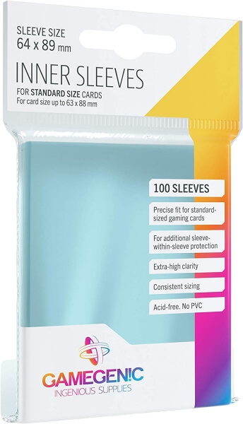 Gamegenic Inner Sleeves Clear - 100 pcs