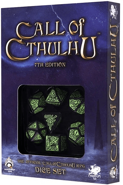Call of Cthulhu 7th Edition Dice Set Black and Green