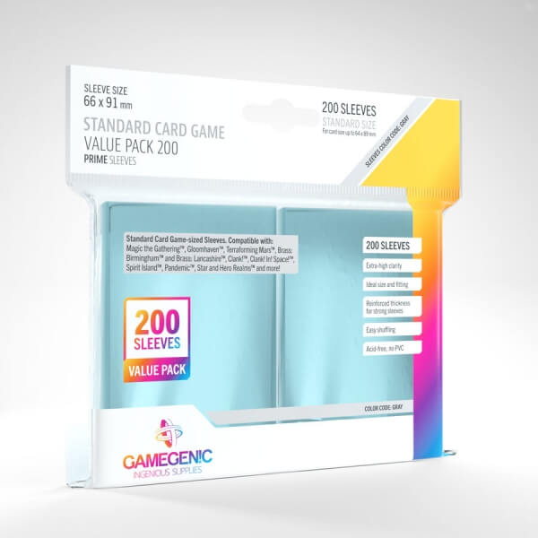 Gamegenic Prime Standard Card Game Value Pack - 200 pcs