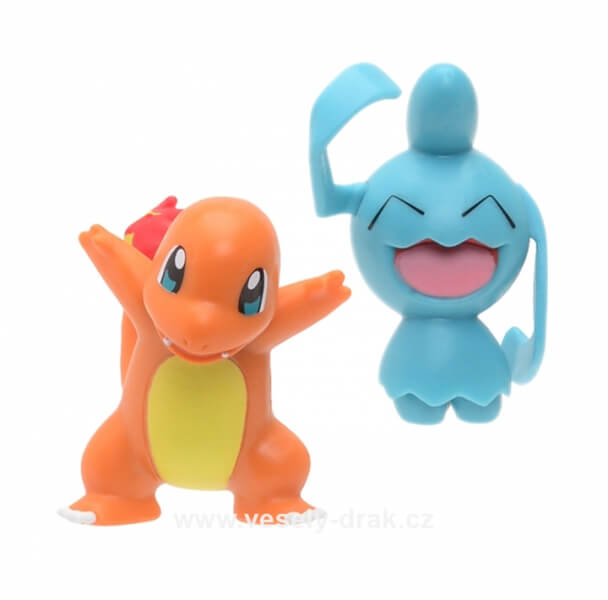 Pokémon action figures Charmander and Wynaut 5 cm