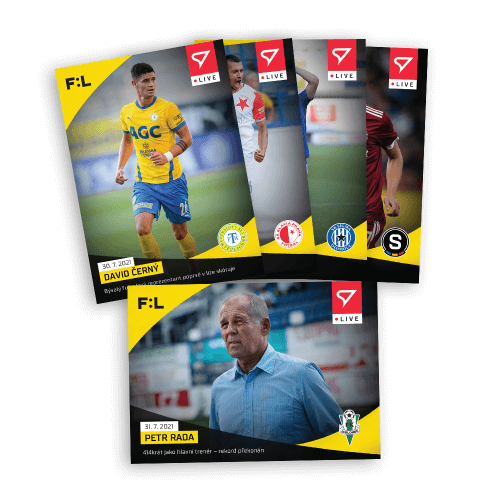 Soccer cards Fortuna Liga 2021-22 - Live Set 2nd round (5 cards)