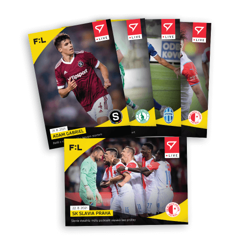 Soccer cards Fortuna Liga 2021-22 - Live Set of Round 5 (5 cards)