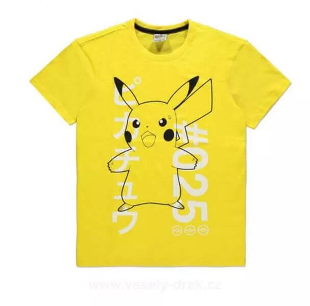 Men's Pokémon T-shirt Shocked Pikachu