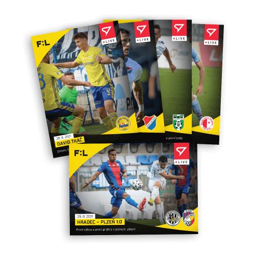 Soccer cards Fortuna Liga 2021-22 - Live Set of Round 6 (5 cards)