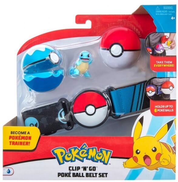 Pokémon Clip and Go set Squirtle with belt - Pokéball + Dive ball