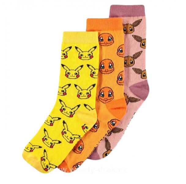 Pokémon Socks - Crew - Set of 3