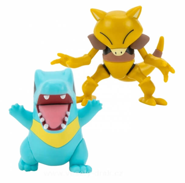 Pokémon action figures Abra and Totodile 5 cm