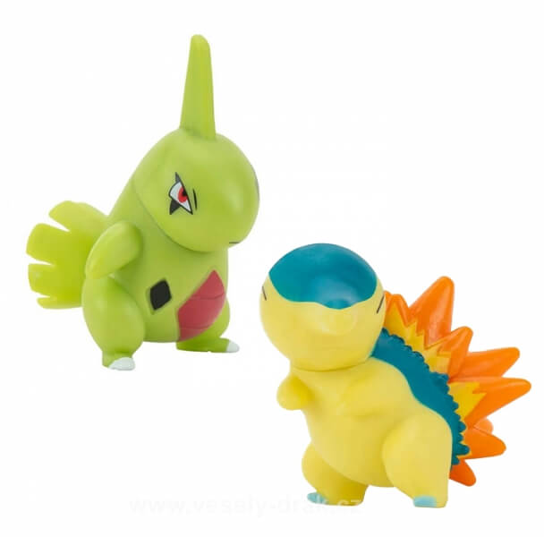 Pokémon action figures Larvitar and Cyndaquil 5 cm