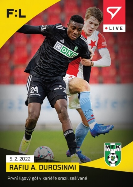 Soccer cards Fortuna Liga 2021-22 - L-089 Rafiu Adekunle Durosinmi