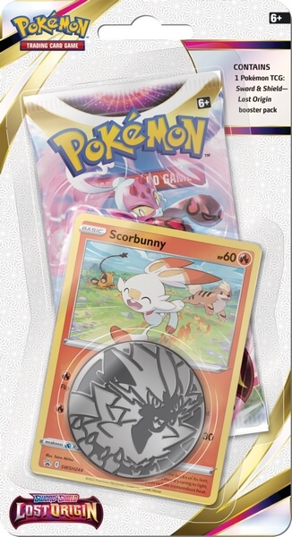 Pokémon Sword and Shield - Lost Origin Check Lane Blister - Scorbunny 