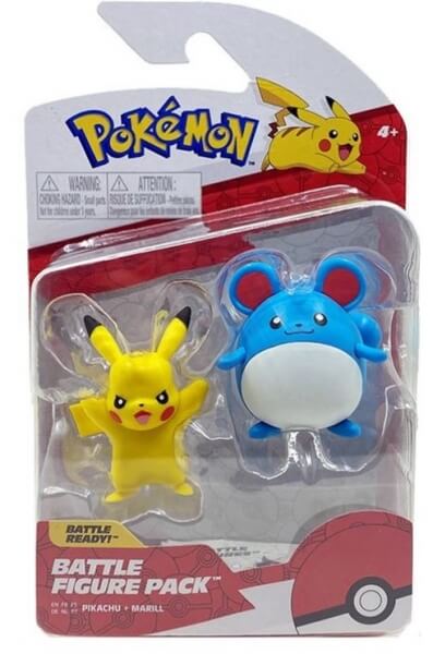 Pokémon action figures Marill and Pikachu 5 cm