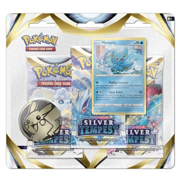 Pokémon Sword and Shield - Silver Tempest 3 Pack Blister - Manaphy