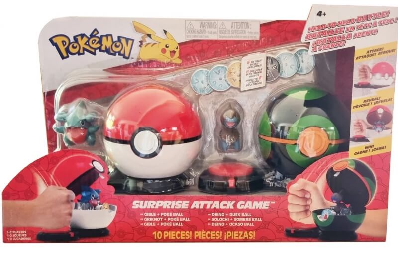 Pokémon Figure Battle - Surprise Attack Game - Gible vs. Deino
