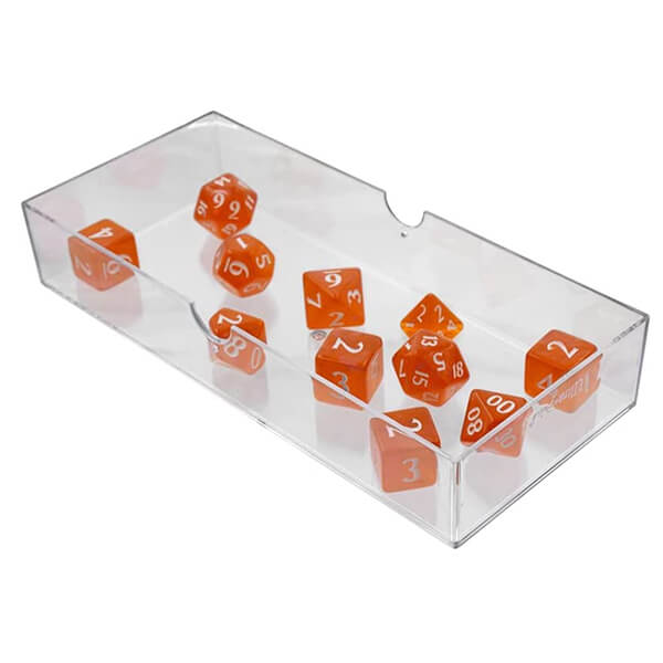 UltraPro Eclipse Acrylic RPG Dice Set with Box - 11 pcs - Pumpkin Orange