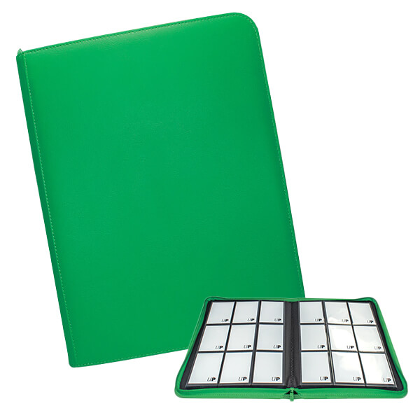Vivid 9-Pocket Zippered PRO-Binder - Green