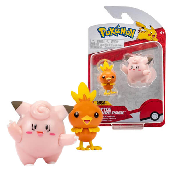 Pokémon action figures Torchic and Clefairy 5 cm