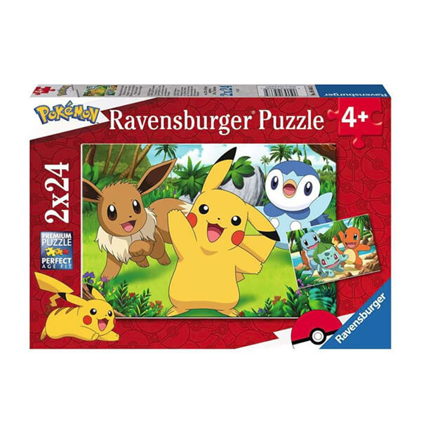 Puzzle Pokémon Ravensburger - Pikachu and friends 2x24 pieces