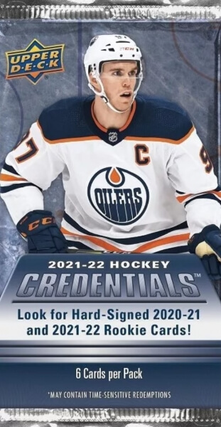 2021-2022 NHL Upper Deck Credentials Hockey Hobby Pack