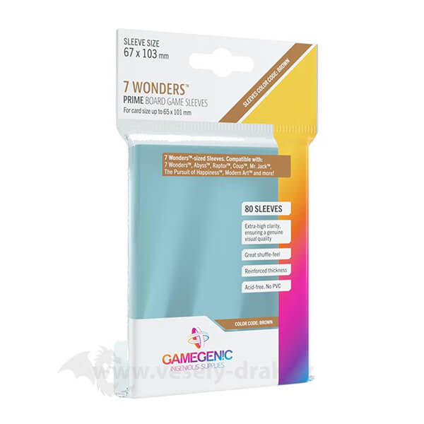 Gamegenic card covers for 7 Wonders of the World - 80 pcs