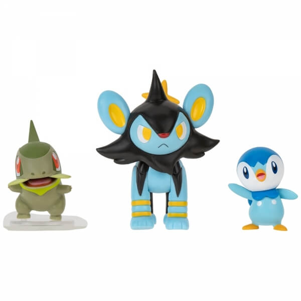 Pokémon action figures Axew, Luxio, Piplup 5 - 8 cm