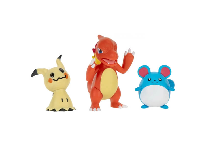Pokémon action figures Mimikyu, Charmeleon, Marill 5 - 8 cm