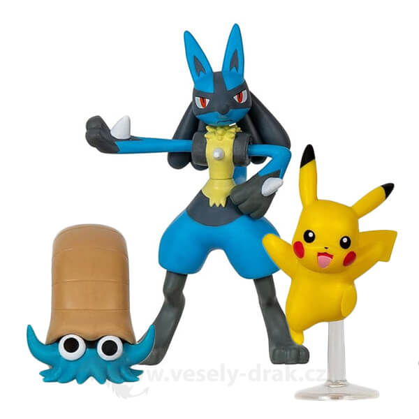 Pokémon action figures Pikachu, Omanyte, Lucario 5 - 8 cm