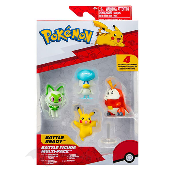 Pokémon action figures Fuecoco, Quaxly, Sprigatito, Pikachu 5 cm