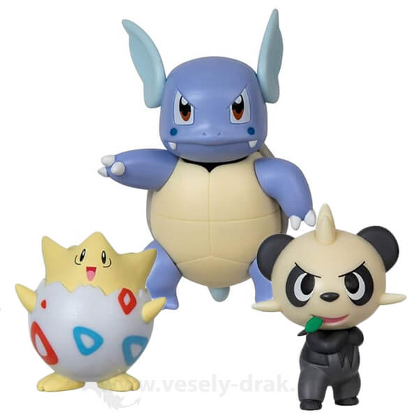 Pokémon action figures Togepi, Pancham, Wartortle 5 - 7 cm