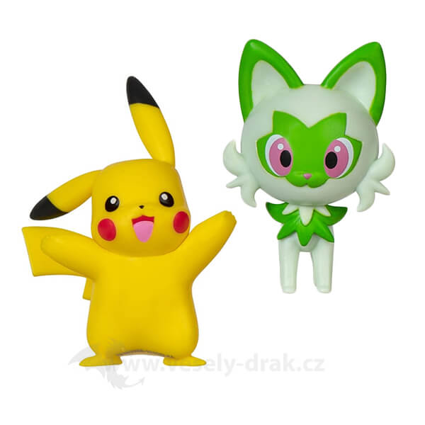 Pokémon action figures Pikachu and Sprigatito 5 cm