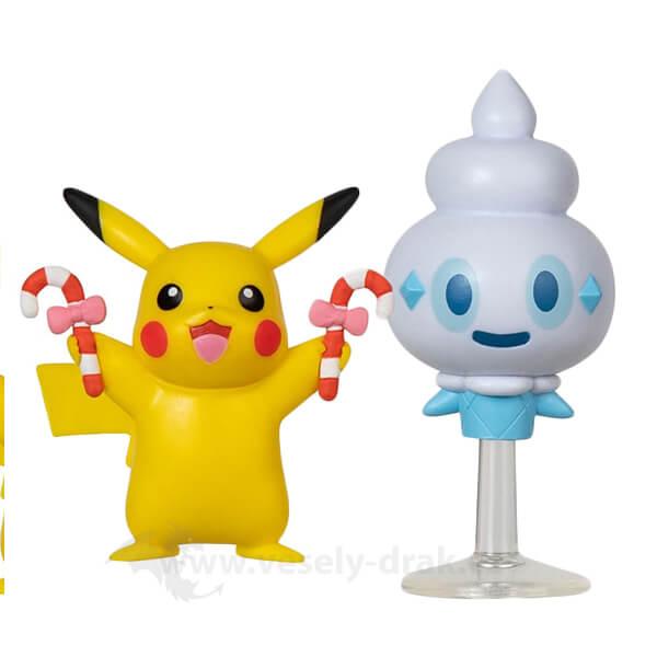 Pokémon action figures Pikachu and Vanillite (Holiday Edition) 5 cm