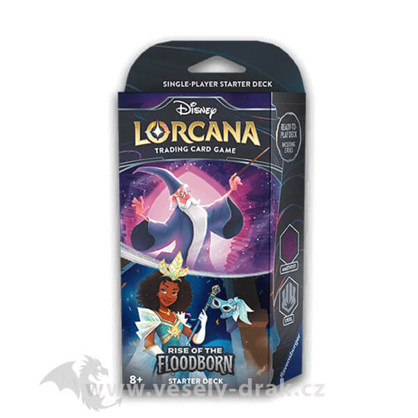 Disney Lorcana TCG: Rise of the Floodborn Starter Deck - Amethyst and Steel
