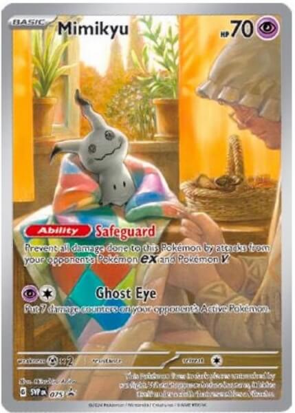 Pokémon card Mimikyu from ETB Paldean Fates
