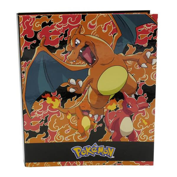 A4 Pokémon Charmander and Charizard ring binders