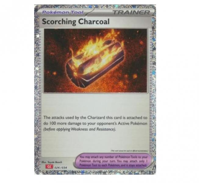 Pokémon card Scorching Charcoal from Premium Collection Lugia