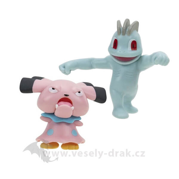 Pokémon action figures Machop and Snubbull - 5 cm