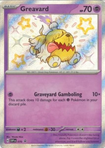 Pokémon promo card shiny Greavard from Paldean Fates