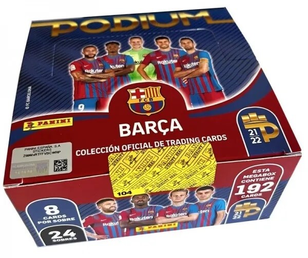 Soccer cards Panini 2021-2022 Podium Barcelona Mega Box
