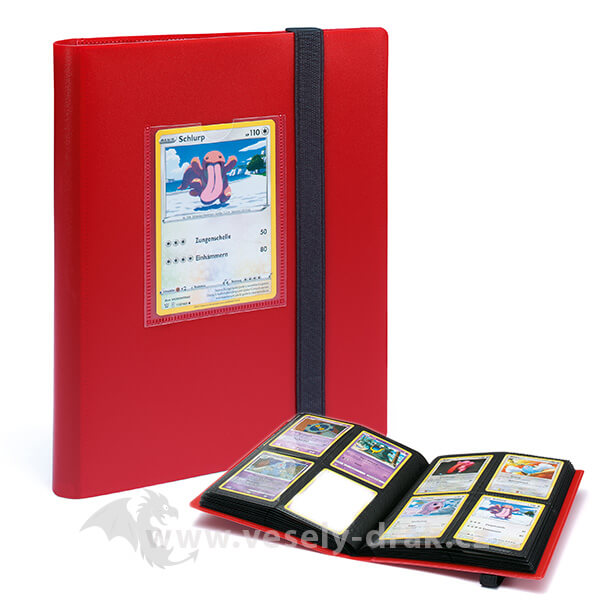 Leuchtturm TCG 4-Pocket card album for 160 cards Slim Small Red