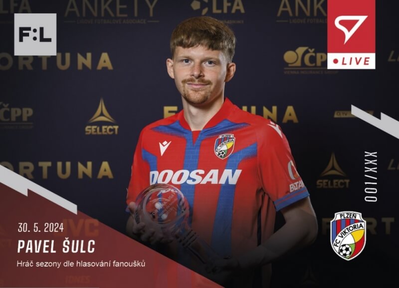Soccer card Fortuna Liga 23-24 L-53 Pavel Šulc