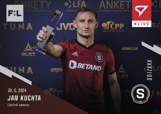 Soccer card Fortuna Liga 23-24 L-50 Jan Kuchta