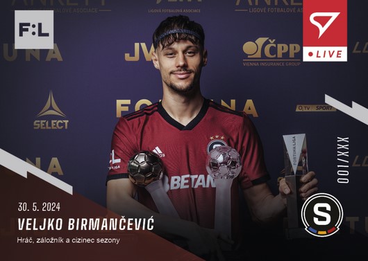 Soccer card Fortuna Liga 23-24 L-47 Veljko Birmančević