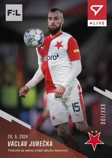 Soccer card Fortuna Liga 23-24 L-44 Václav Jurečka