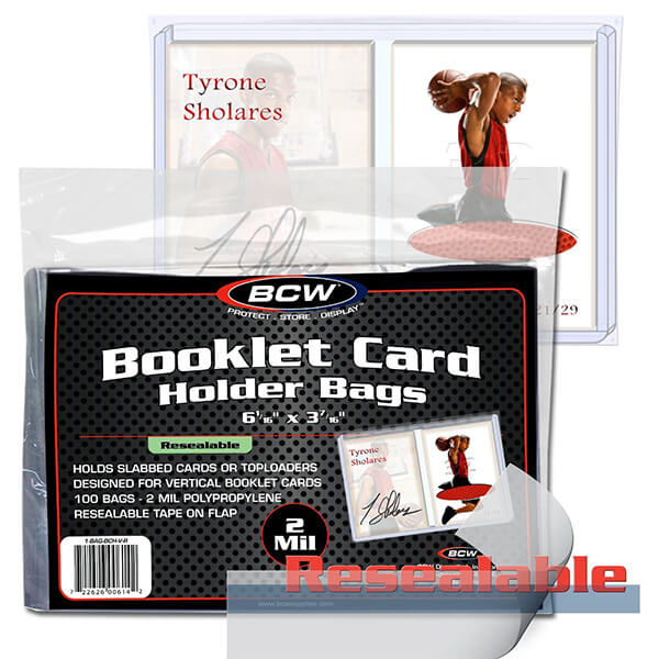 Booklet type card sleeves BCW Resealable - vertical - 100 pcs