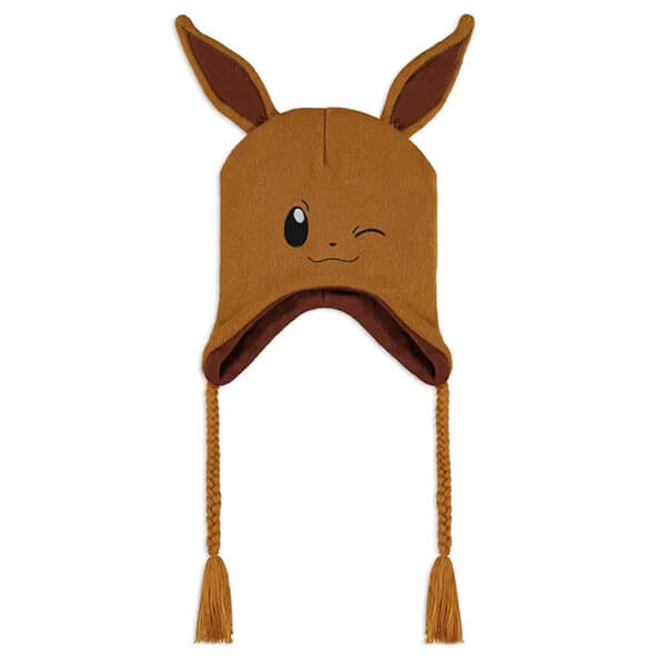 Pokémon Eevee winter cap over ears