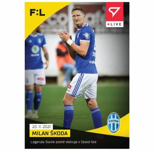 Soccer live card Fortuna liga 2021-22 - L-062 Milan Škoda
