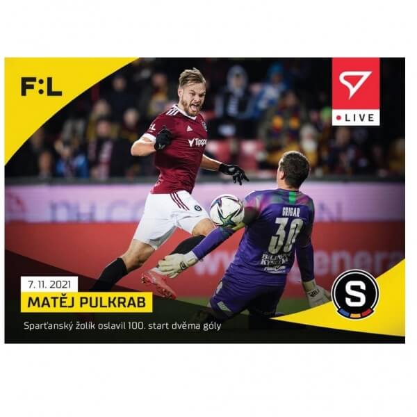 Soccer live card Fortuna liga 2021-22 - Matěj Půlkráb l-061