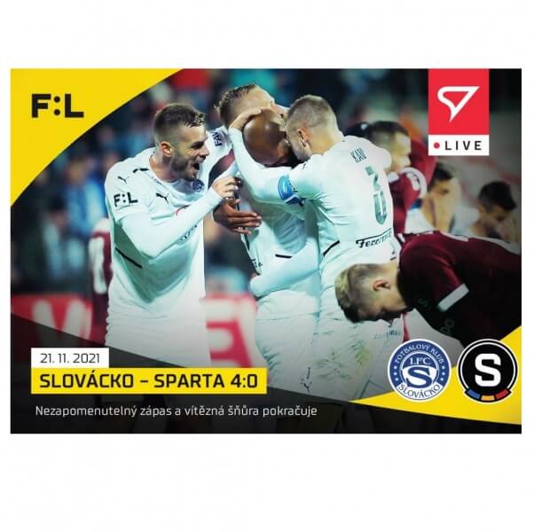Soccer live card Fortuna liga 2021-22 - Sparta Slovácko L-064