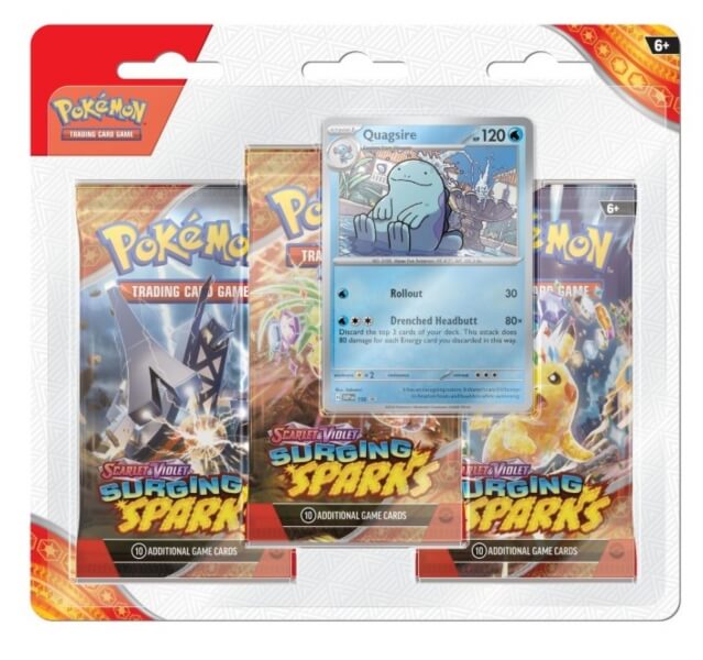 Pokémon Surging Sparks 3 Pack Blister - Quagsire