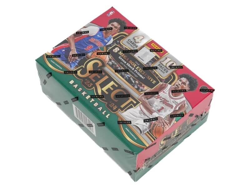 2023-2024 NBA Cards Panini Select Basketball Mega Box (Green Shock Prizms)